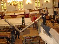 Tuesday, October 14: lifting the large pipes